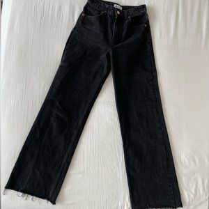 Zara High Waisted Black Jeans